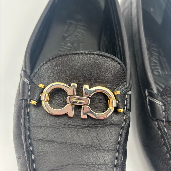 Salvatore Ferragamo Black Leather Casual Loafers ✨ - Picture 9 of 11